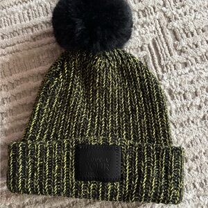 Love Your Melon Black and Yellow Beanie Hat